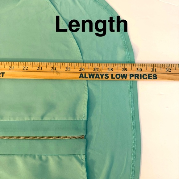 Chic Sleeveless Aqua Blouse with Gold Color Zipper - Picture 6 of 7